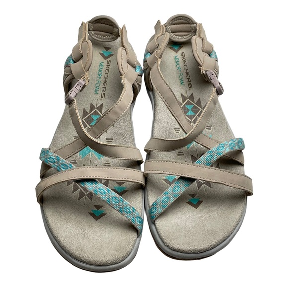 Skechers Shoes | Womens Skechers Strappy Memory Foam Sandals 9 M | Poshmark